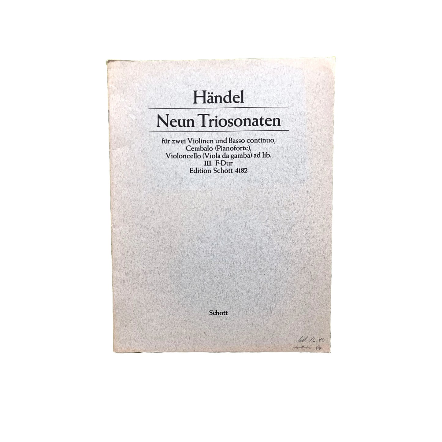 Nuotit Händel Neun Triosonaten