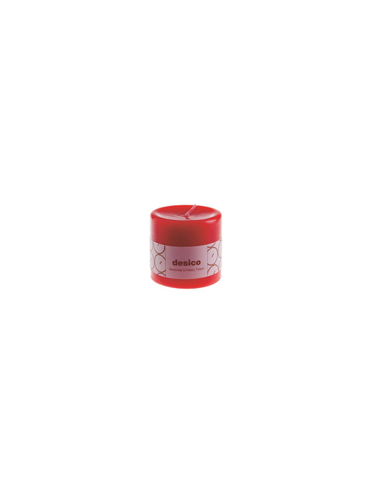 Table candle Desico bright red 7 cm