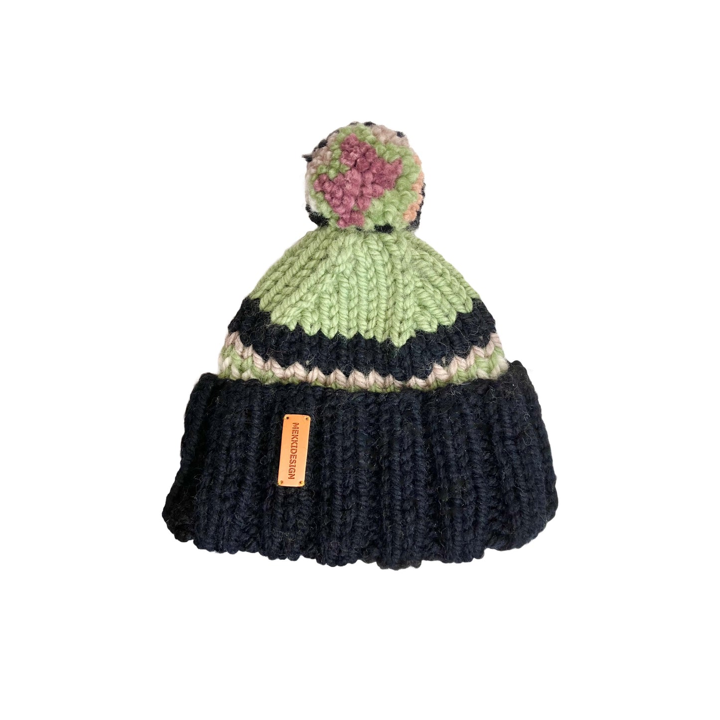 Wool beanie Aitoo black/green