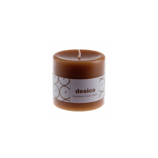 Table candle Desico medium brown 7 cm