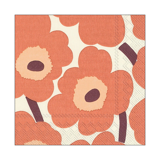 Napkins Marimekko Unikko Cream/Terracotta