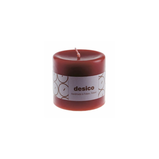 Table candle Desico red-brown 7 cm