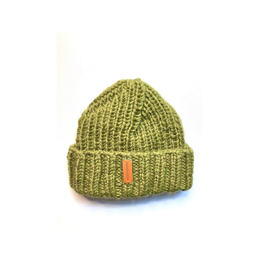 Wool beanie moss green